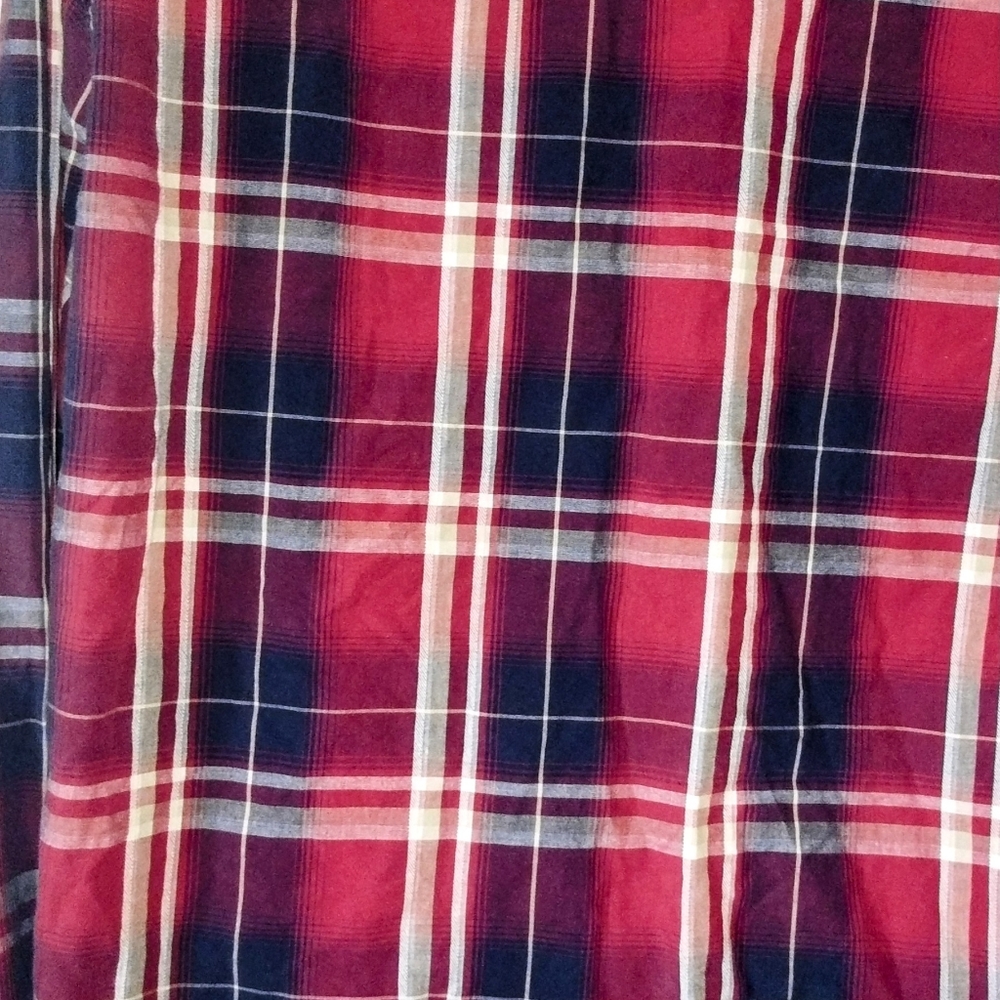 Roper Western Shirt Mens XL Red White Blue Pearl Snaps Short Sleeve Pockets - Picture 10 of 10